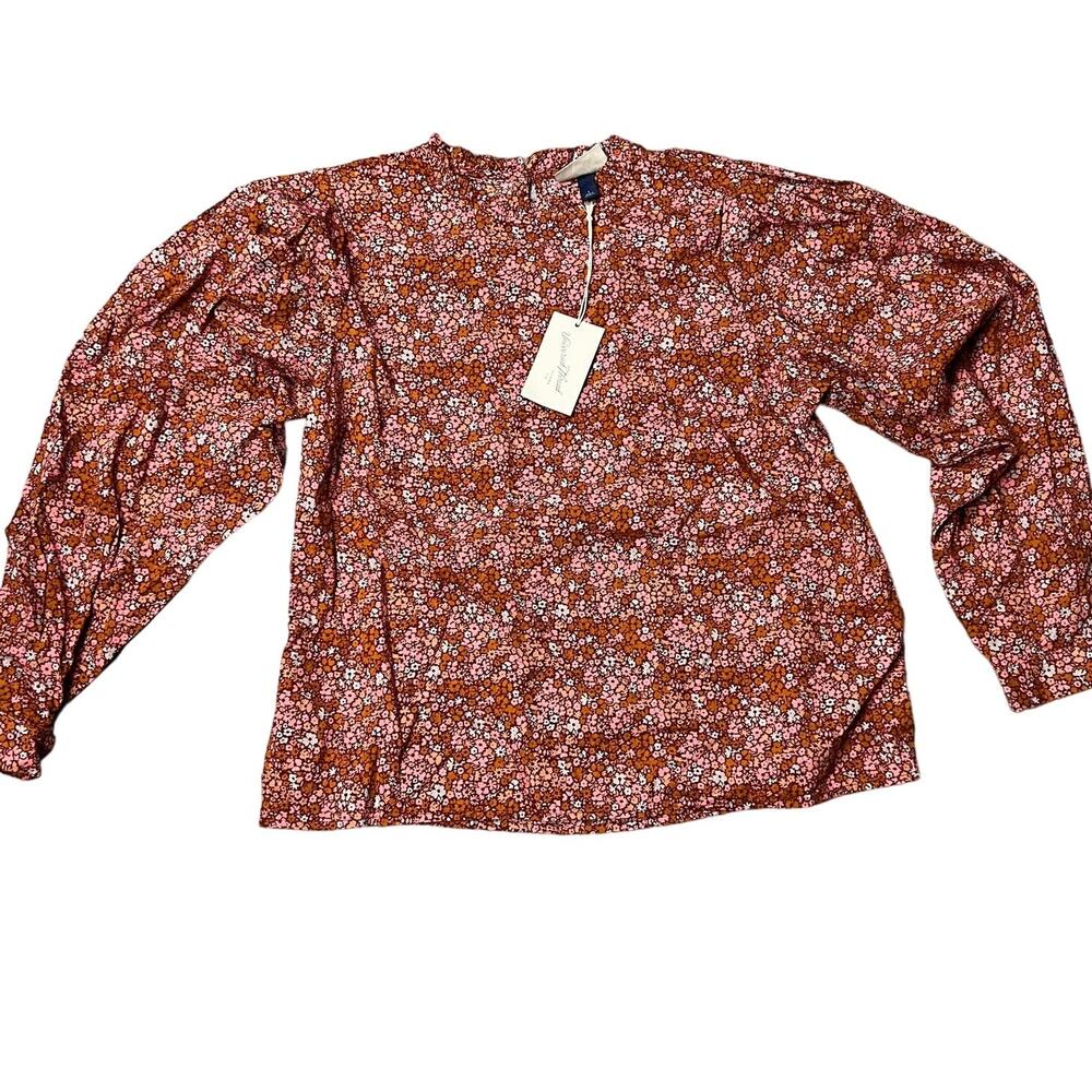 Universal Thread Women's Floral Balloon Long Sleeve Blouse - Size Small - NWT